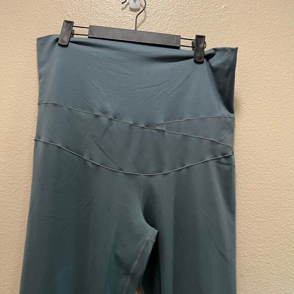 Nike Dri-Fit Yoga Leggings Green High Waisted Stretch Pull-On Activewear Sz XL - Picture 4 of 9